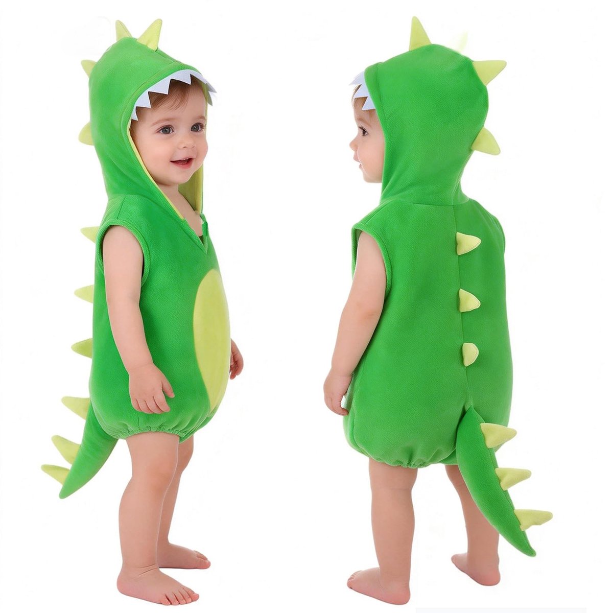 SnelShoppen - Dinosaurus Bijenkostuum Baby Romper voor Jongens en Meisjes, Schattige Babyjurk voor Carnaval, Halloween en Feestjes, Geschikt voor 0-3