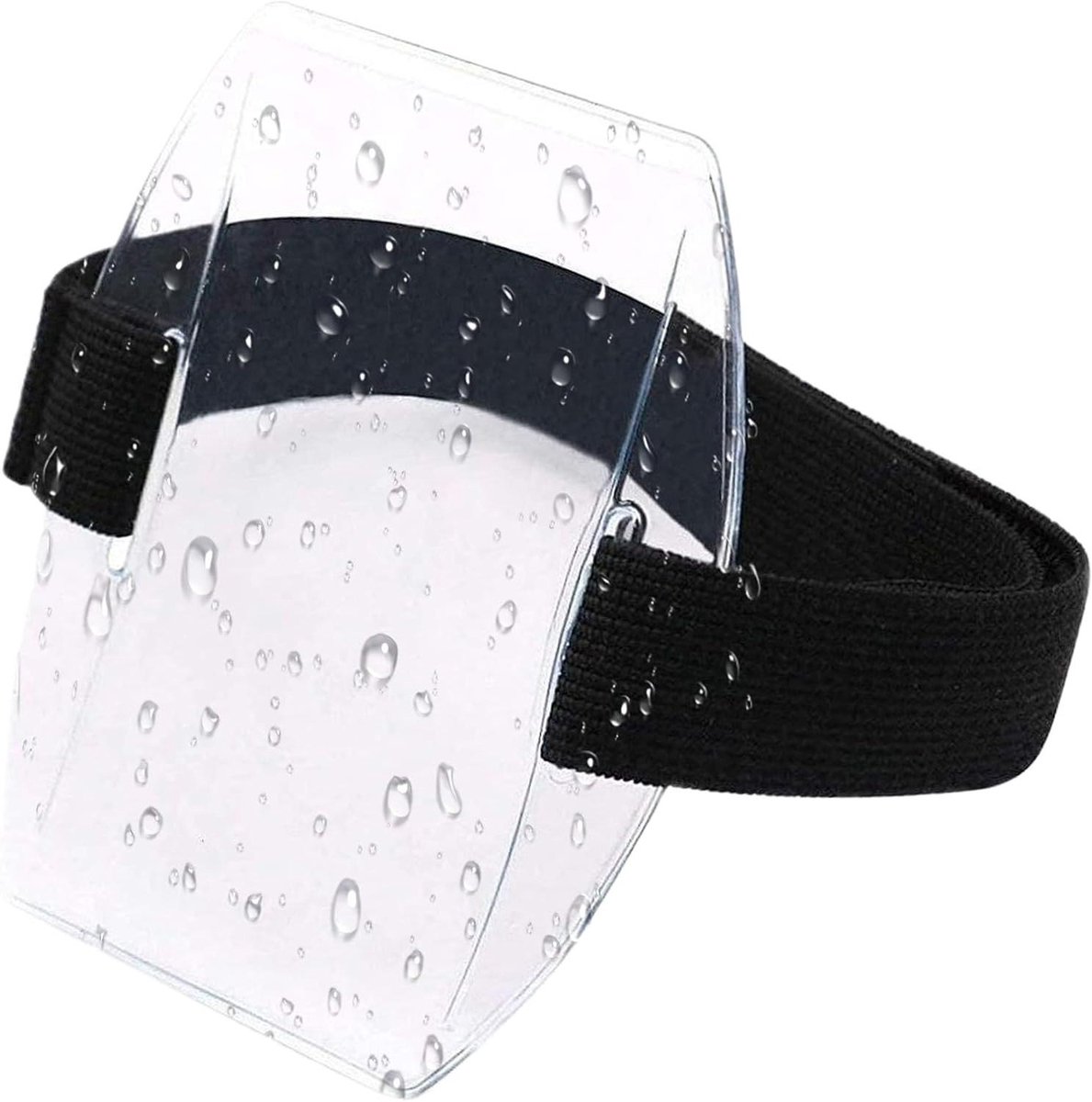 Badgehouder Armband - Kaarthoes Skipashouder - Buitenactiviteiten - Waterdichte Bescherming - 10.5 x 6.7 cm - Zwart