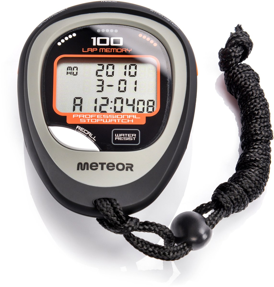 Meteor Stopwatch 100 - Stopwatch - 100 tijden, digitaal, waterdicht