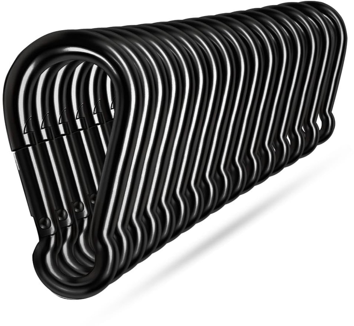 Dailygoods - Sterke Zwarte Carabiner Haak - Snelle Ontgrendeling voor Buitenactiviteiten