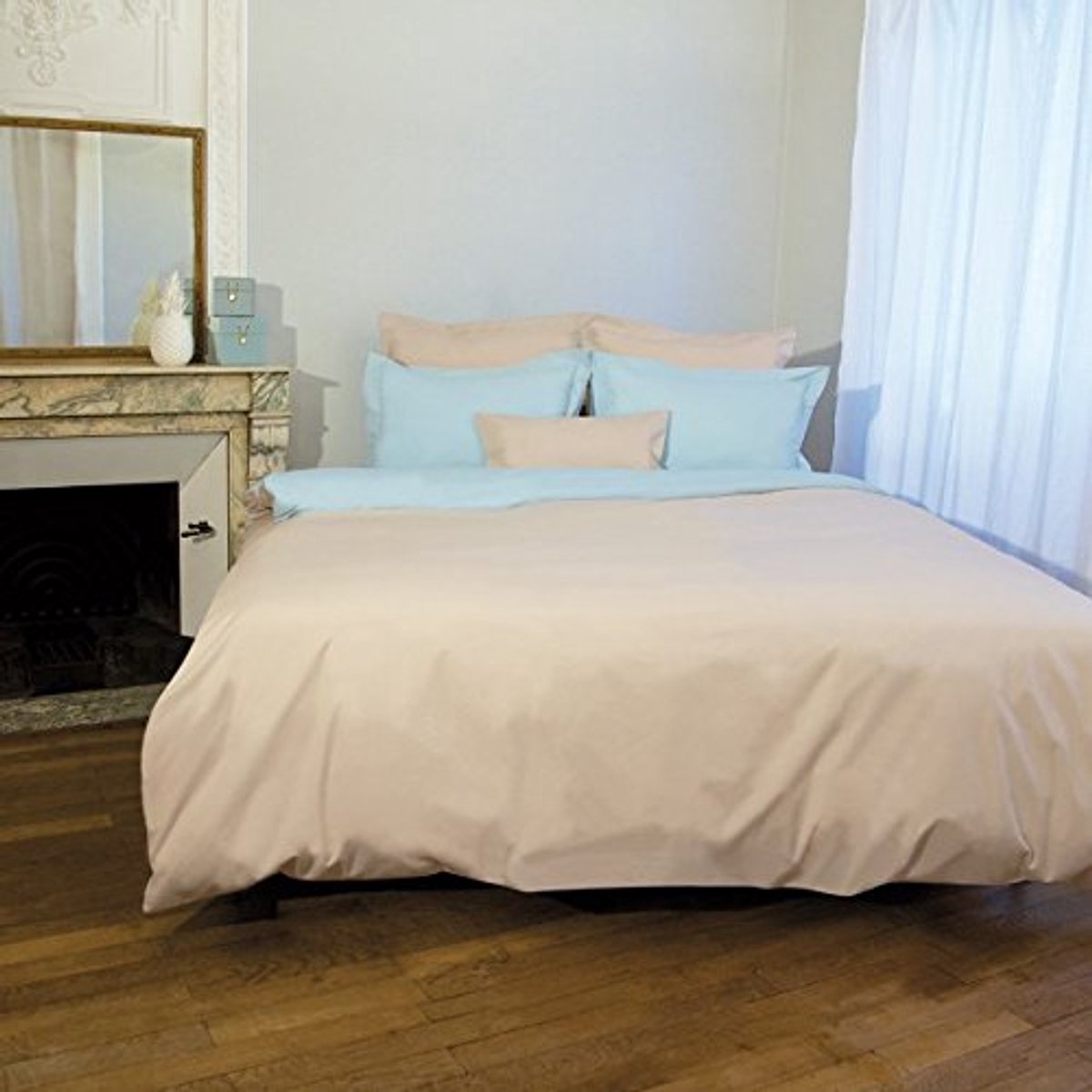 Dailygoods - Duvet Cover Regate - Katoenen Dekbedovertrek 140 x 200 cm in Sandkleur