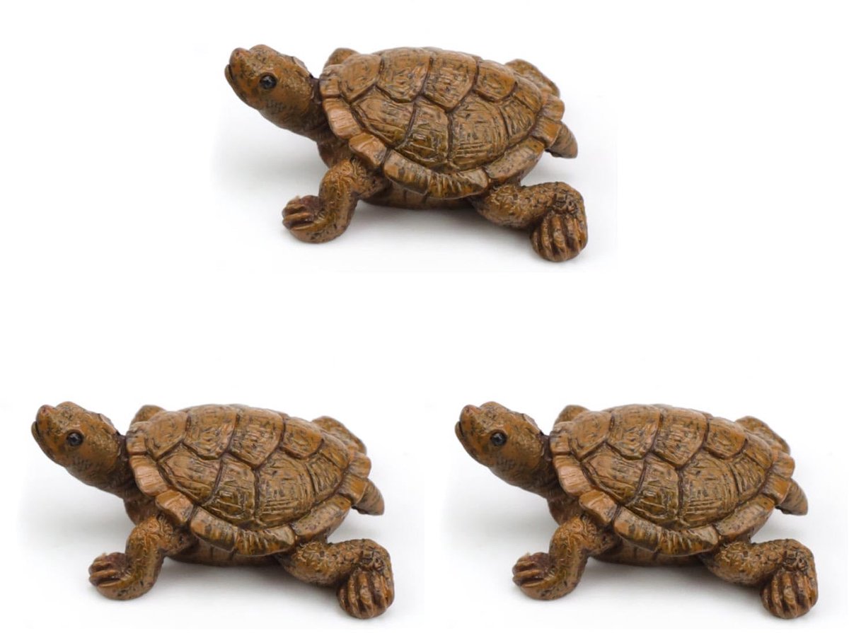Dailygoods - 3 Stuks Schildpad Tuindecoratie - Resin Ornamenten voor Buiten en Tuin