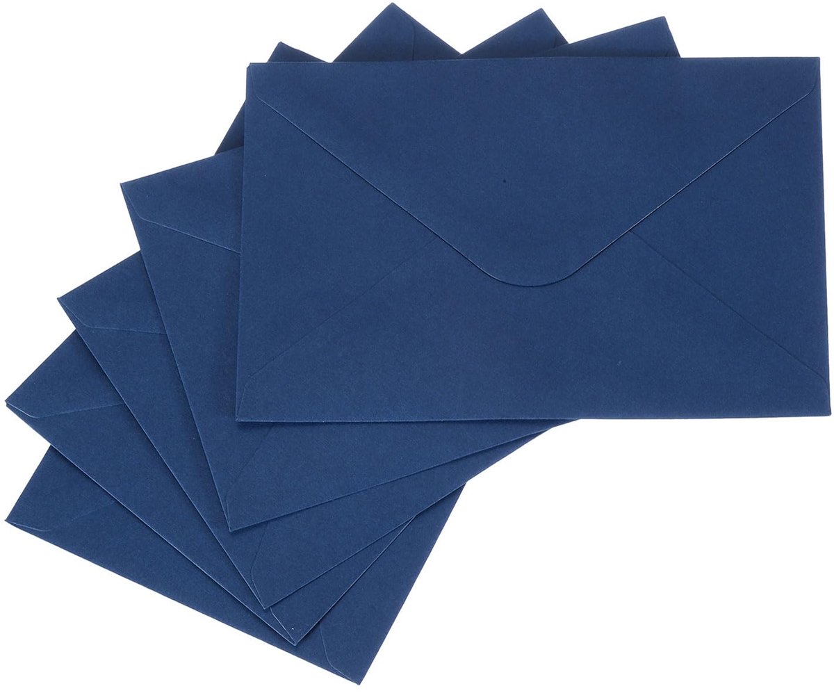 Dailygoods - 50 Stuks Donkerblauwe Zelfklevende Enveloppen voor Uitnodigingen en Kaarten