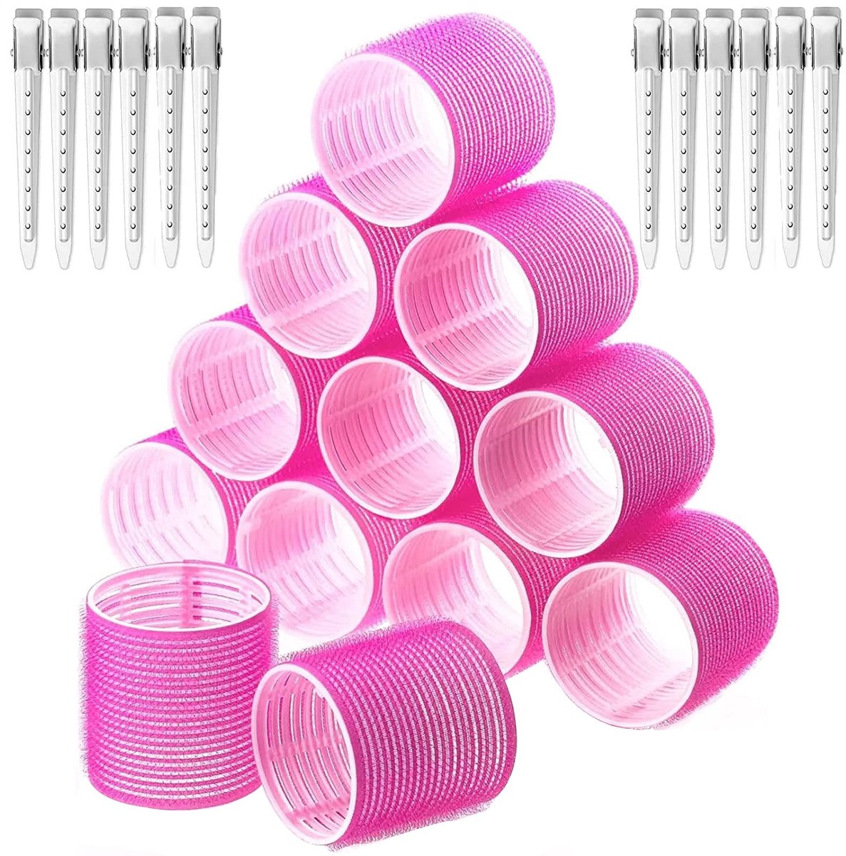 Dailygoods - Haarrollers set van 24 stuks - Grote krullen zonder hitte