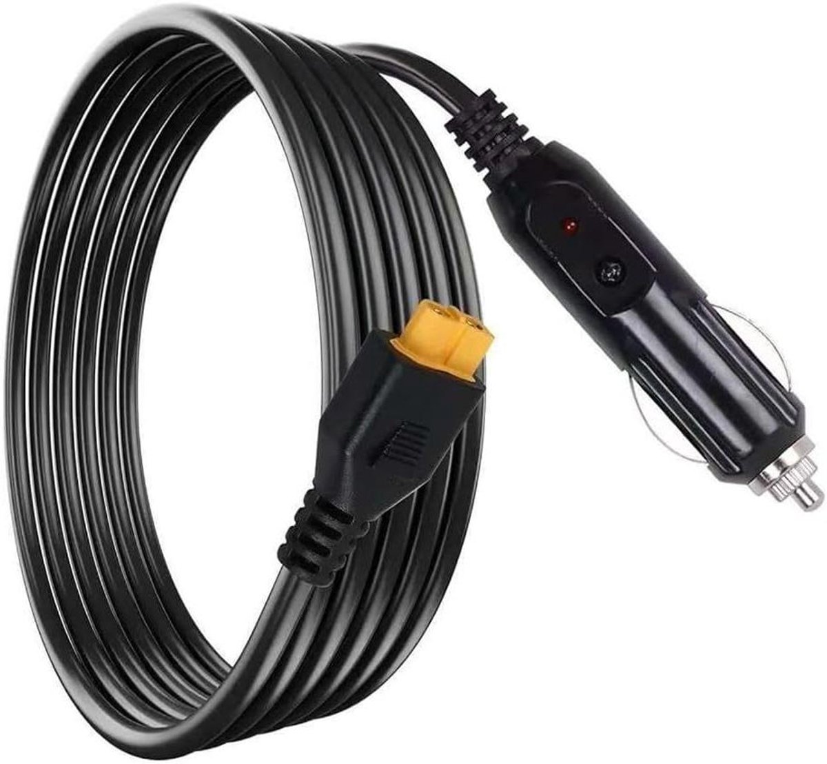 Verlengkabel XT60 - Adapterkabel Stroomkabel - Energie Overbrengen - 18AWG Vertind Koper - 2 meter - Zwart