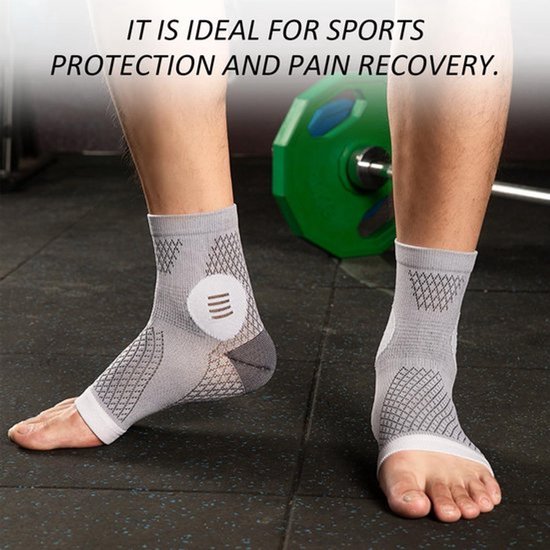 Sportieve enkelsokken voor neuropathie ontlasting en plantaire fasciitis - Drukontlastend - Unisex - 2 paar — afbeelding 5