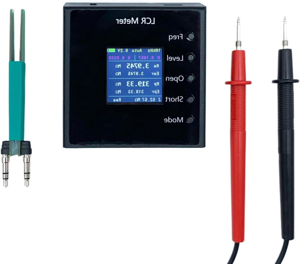 Transistor Tester - Component Analyzer - Elektronica Hobbyist - 3.5mm Audio Interface - 7x7x2 cm - Zwart