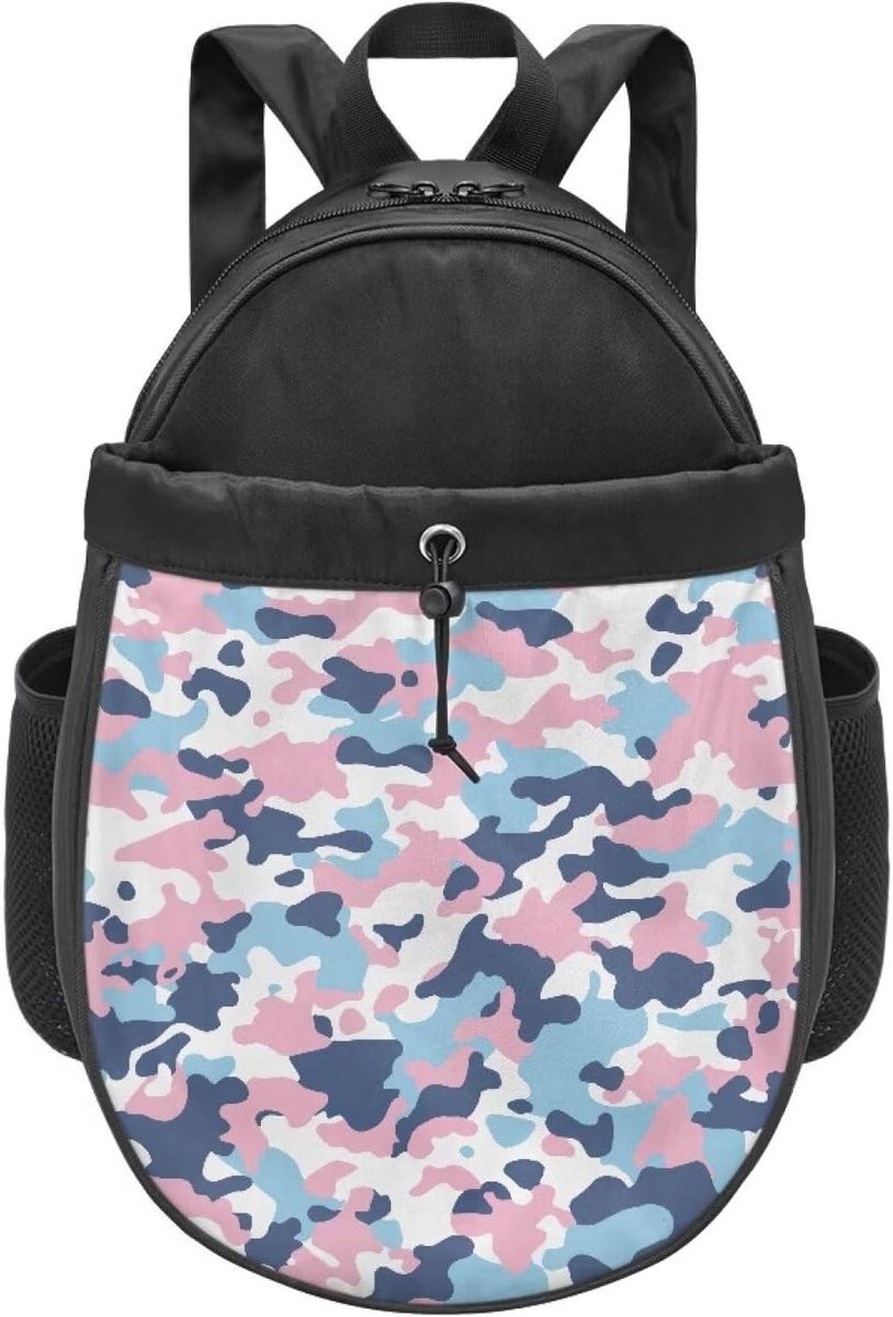 Pickleball Rugzak - Sporttas Paddle - Sportuitrusting Dragen - Waterbestendig Polyester - 32x14x42 cm - Blauw Roze Camo