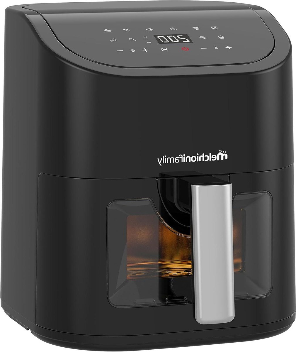 Heteluchtfriteuse - Airfryer Frituurpan - Gezond Koken - Bovenste Display - 52 Liter - Zwart
