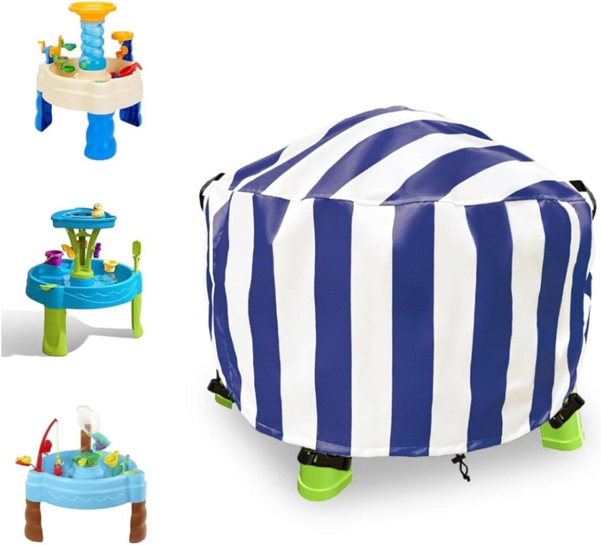 Kinder Watertafel Hoes - Zandbak Tafel Cover - Buiten Speelgoed Beschermen - 420D Waterdicht Oxford - 86x46 cm - Blauw