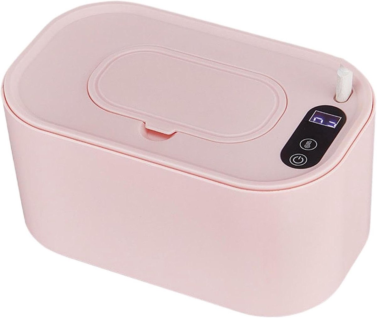 Babydoekjeswarmer - Doekjesdispenser Warmer - Comfortabele Luiers - Constante Temperatuur - 20 x 11.5 cm - Roze