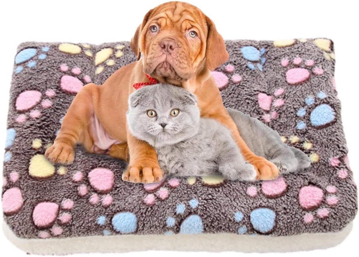 Huisdier deken - Katten deken hond - Rustgevend slapen - Lange vezels - S M L XL - Blauw