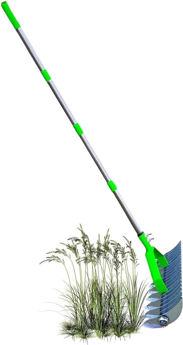 Gazonhark - Viltverwijderaar Mosverwijderaar - Gazon Onderhoud - Dubbelzijdig Instelbaar - 170 cm Lengte - Metaal