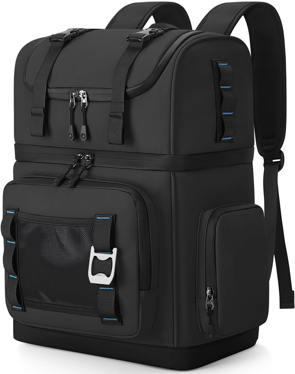 SnelShoppen - Grote geïsoleerde koelrugzak voor mannen en vrouwen - Waterdichte lekvrije koeltas rugzak - Perfect voor camping, feest, strand, en picn