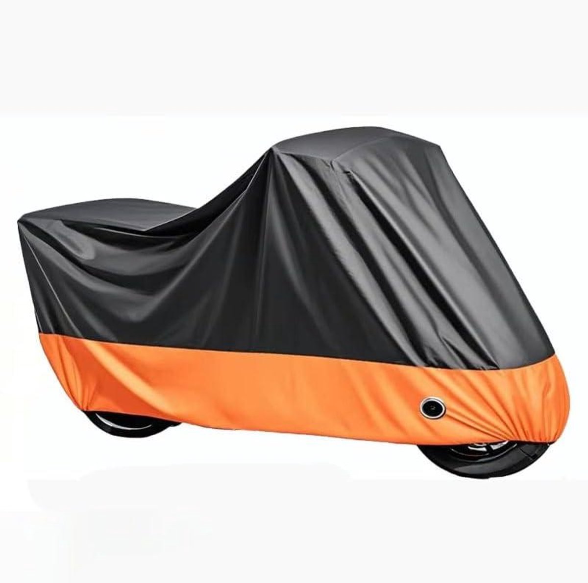 Waterdichte Motorhoes - Scooterhoes Fietsenhoes - Motor Beschermen - Versterkte Dubbele Stiknaden - 1 Stuk - Zwart-Oranje