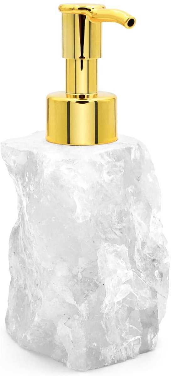 Dailygoods - Witte Kwarts Zeepdispenser - Elegant en Minimalistisch Design