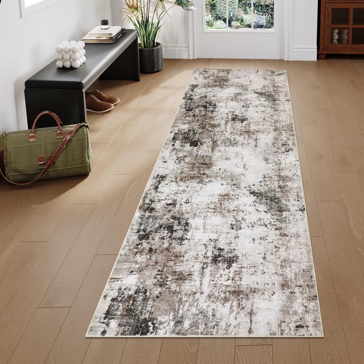 Dailygoods - Moderne Loper Tapijt 65x240cm Wasbaar Vloerkleed voor Hal en Slaapkamer