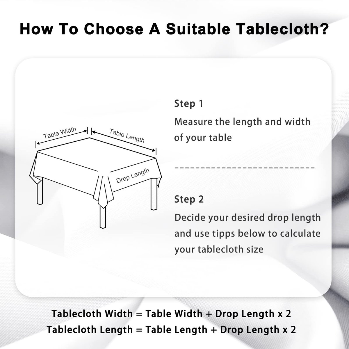 Dailygoods - Wit Tafelkleed 130 x 160 cm - Vlekbescherming en Waterdicht