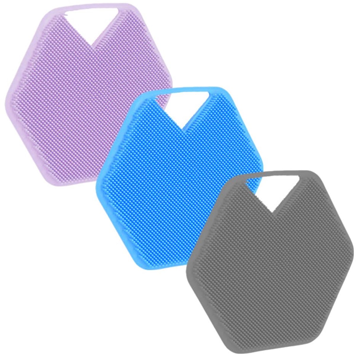 Dailygoods - Siliconen Badborstels - Zachte Doucheborstel voor Huidverzorging (3 Stuks)