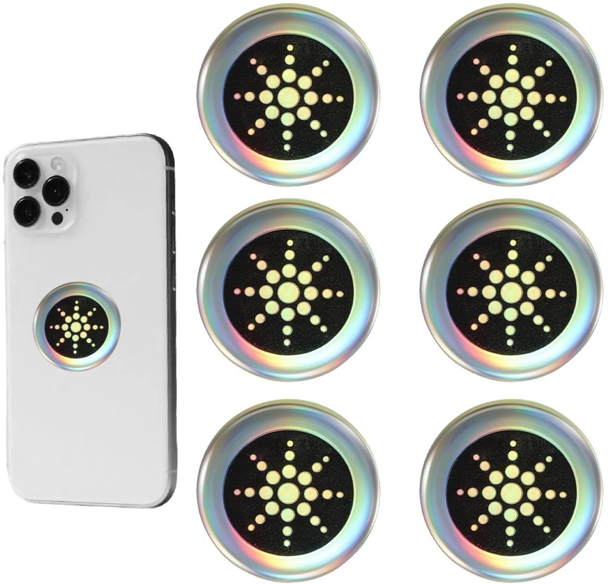 Dailygoods- Stralingsbescherming Set van 6 - EMF Stralingsbescherming - Stickers voor Mobiele Telefoons - Bescherming voor Laptop/Tablet - Eenvoudig te Installeren - Hoge Effectiviteit - EMF Blocker