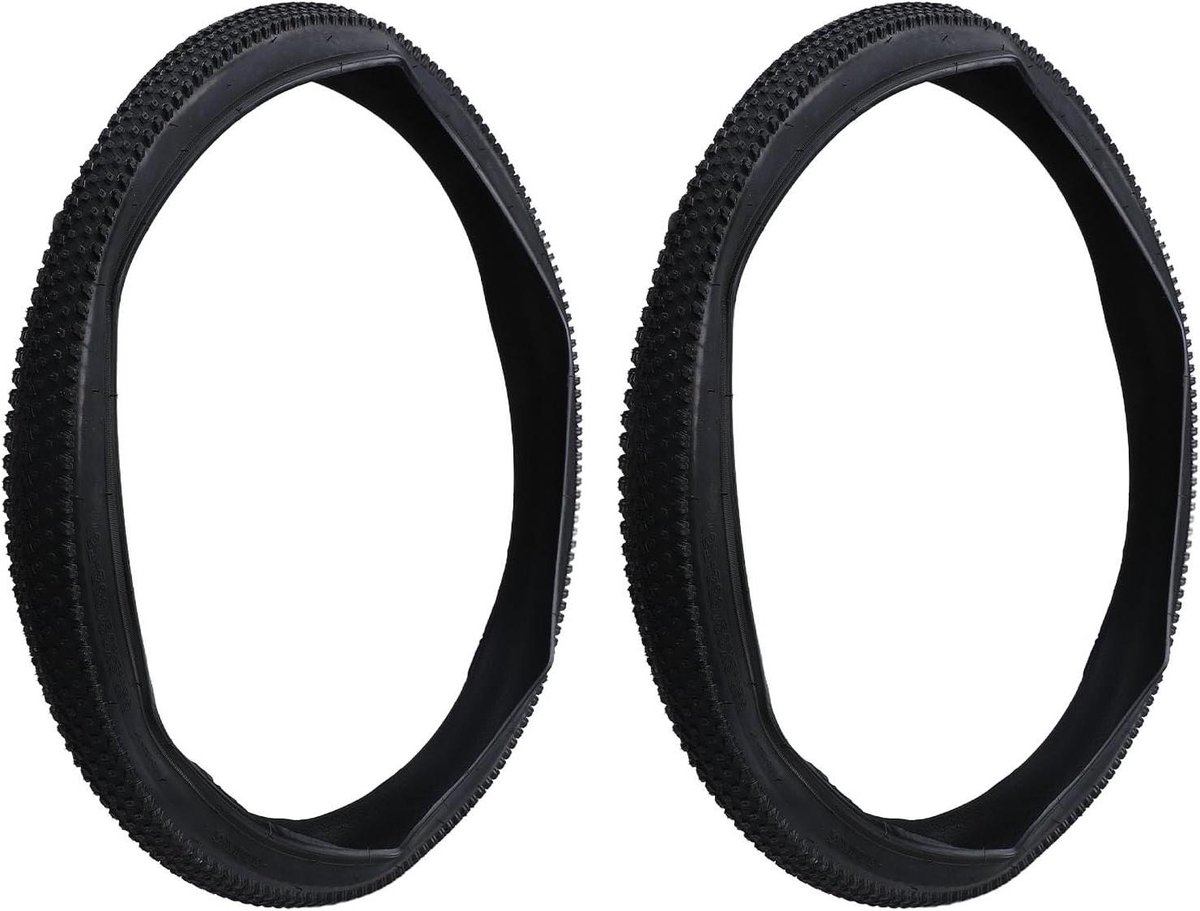 Fietsbanden Set - Buitenbanden Rubber - Veilig Fietsen - Antislip Profiel - 26x2.125 - Zwart
