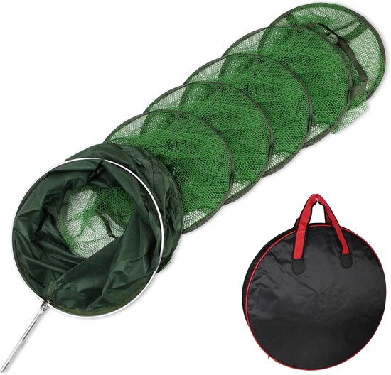 Schepnet Rubber Bekleed - Vangnet Visnet - Verantwoorde Visserij - Visvriendelijk Slijmvlies Beschermend - 150 cm - Zwart — afbeelding 3