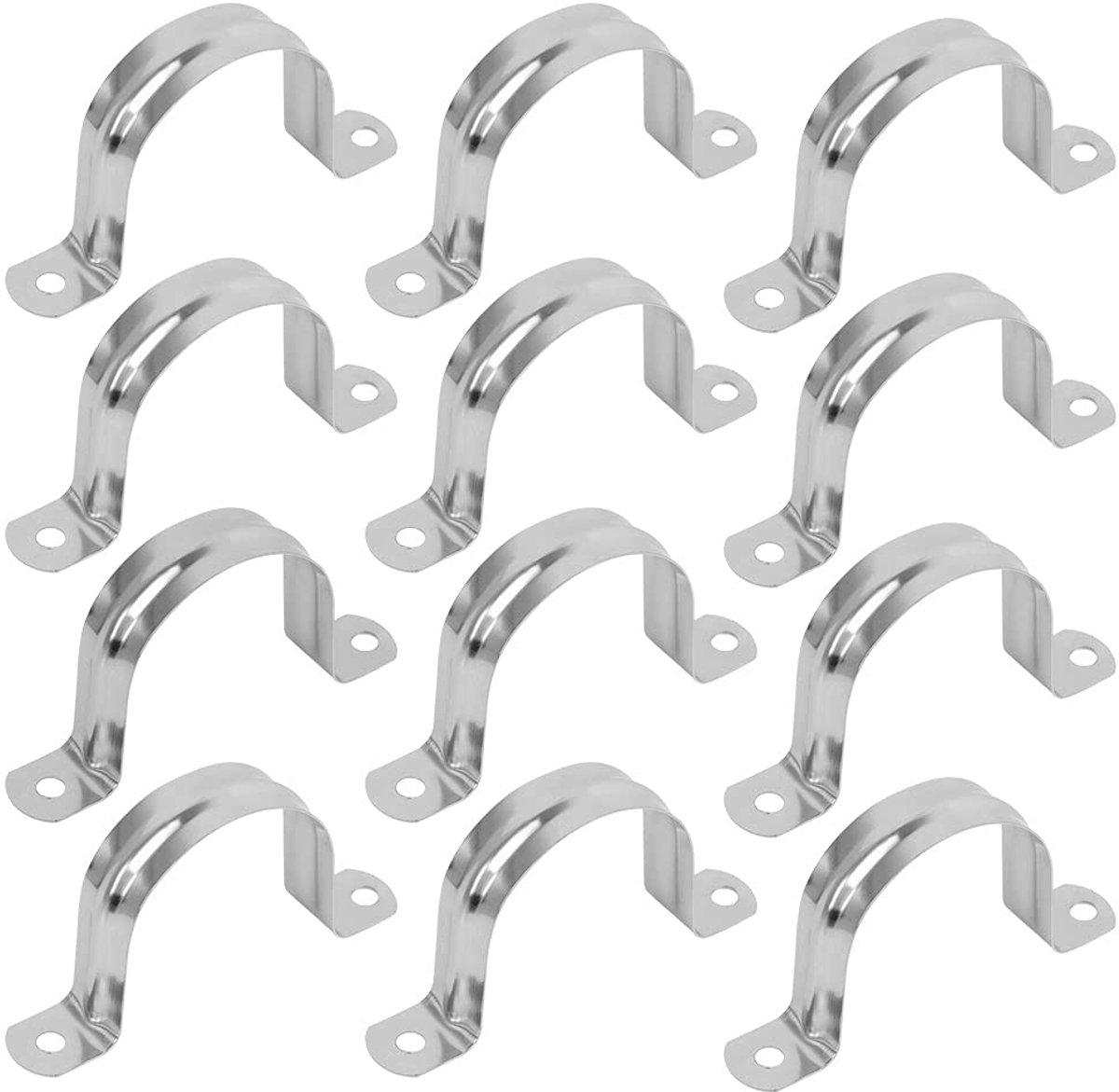 Dailygoods - 20 Stuks Roestvrijstalen Buisklemmen - U-Type Bevestigingsklemmen voor Tuin en Bouw