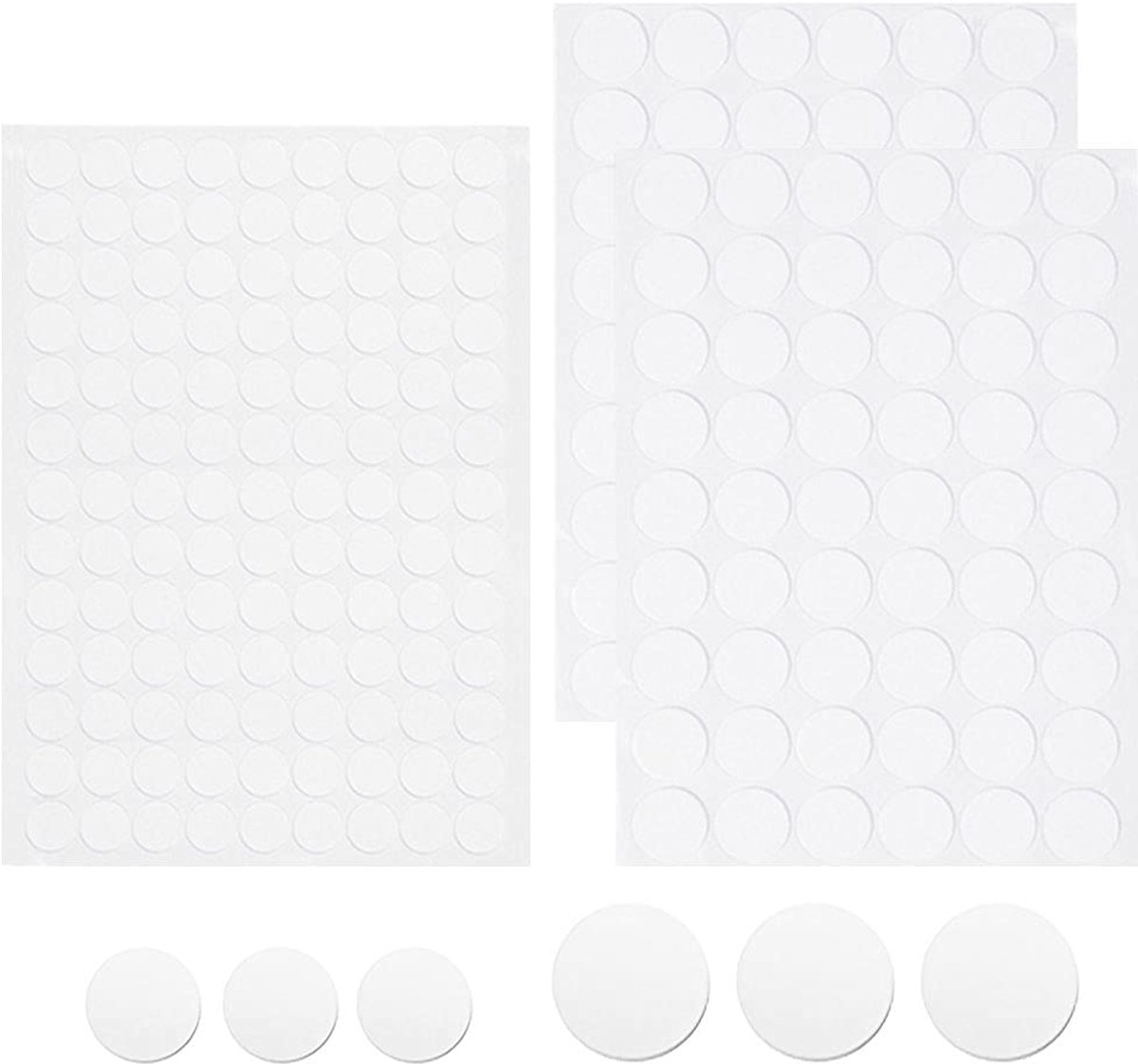 Dailygoods - 3 Vellen Schroef Covers, Zelfklevende Dekkers voor Schroefgaten, Wit