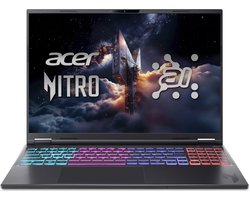 Acer Nitro V 16S AI ANV16S-41-R72F - Gaming Laptop - 16 inch 3K 180Hz - AMD Ryzen 7 - 16GB - 512GB SSD - RTX 5070 - inclusief 3mnd PC GamePass