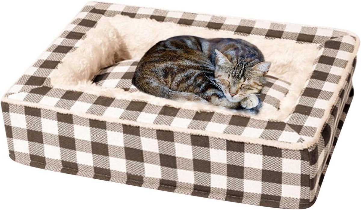 Hondensofa - Huisdierbed Kattenmand - Ontspannen slapen - Voorgevormd steunontwerp - 452 x 251 x 251 cm - Bruin
