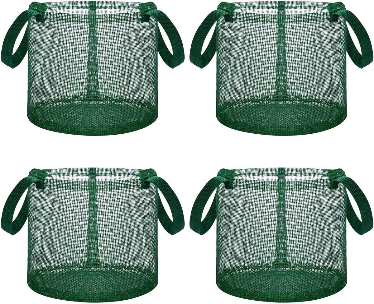 Vijvermanden Set - Plantenmanden Gaas - Waterplanten Kweken - Opvouwbaar Ontwerp - 18 cm Doorsnee - Groen
