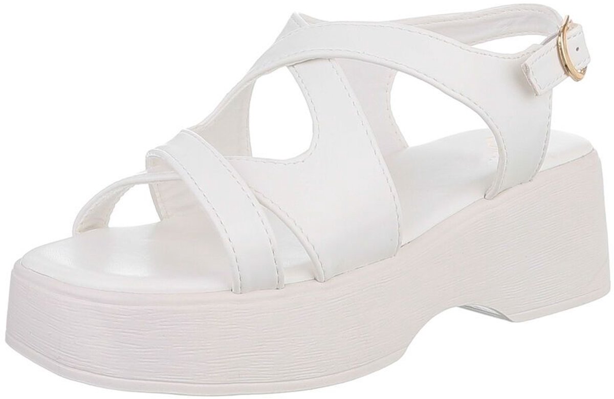Sandaal - Plateauzool en gesp - Dames Mt:39