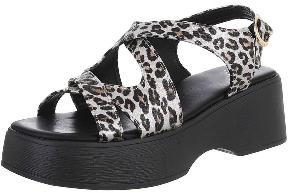 Sandaal - Plateauzool en gesp - Dames Mt:37