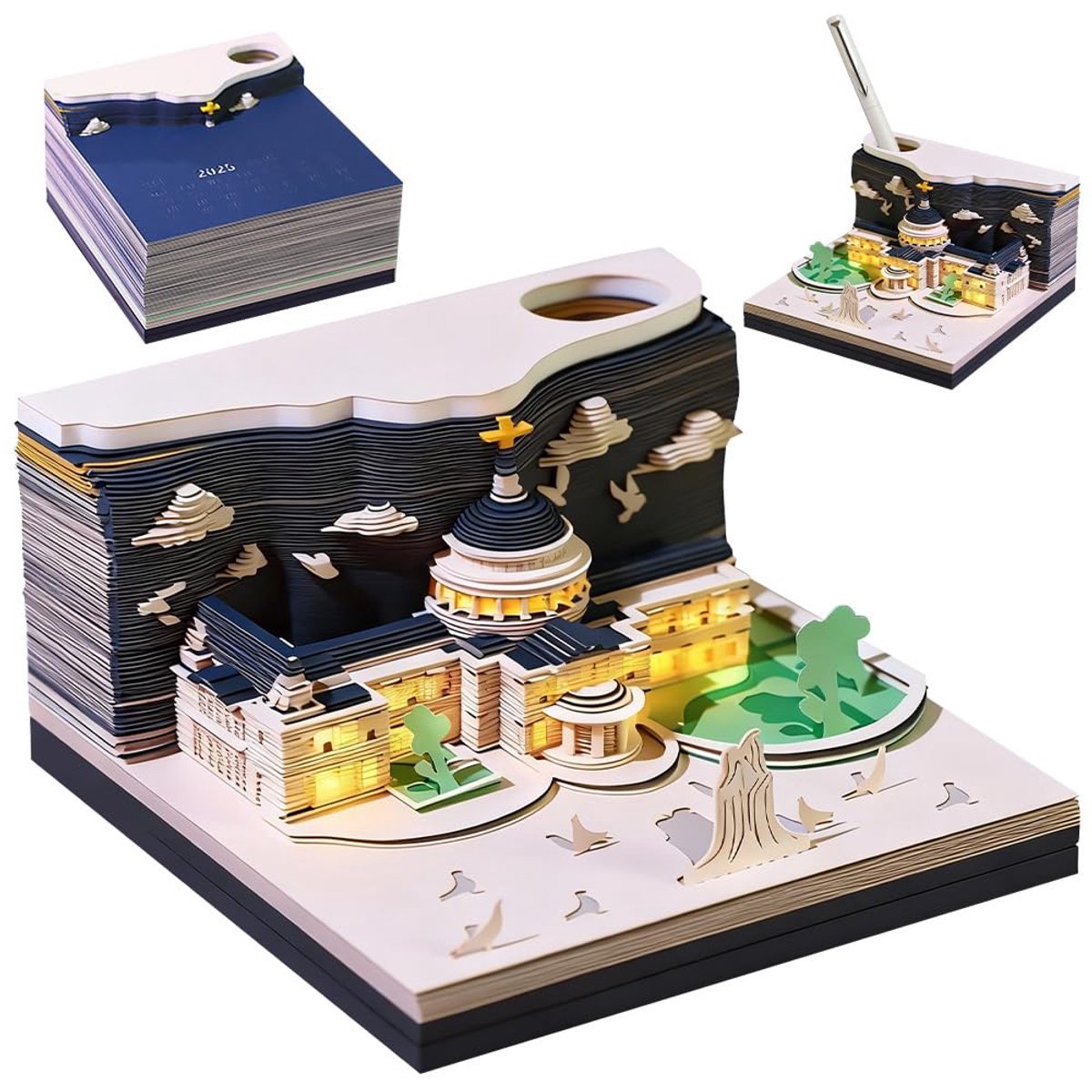 Dailygoods - 3D Notitieblok en Kalender 2026 - Magic Castle