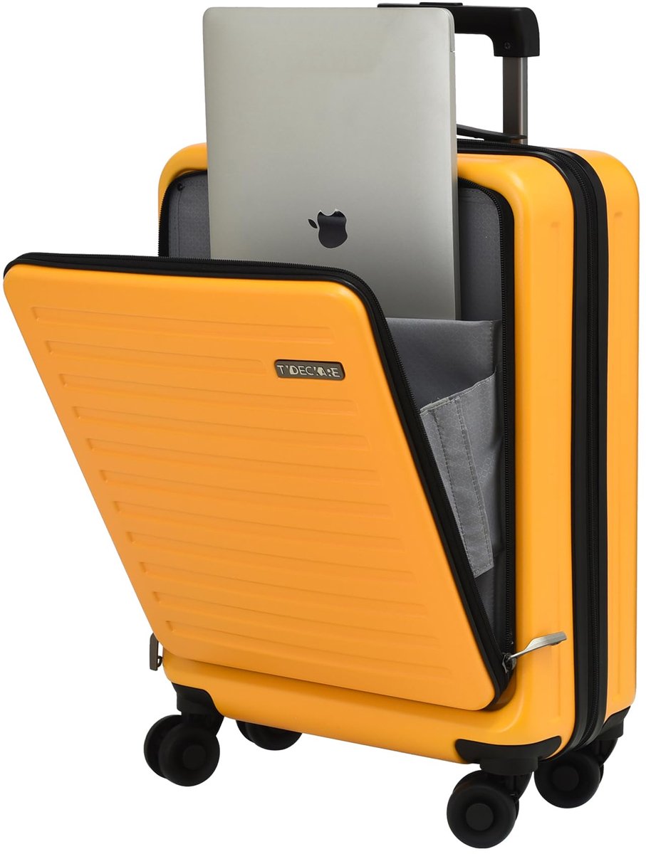 SnelShoppen - TydeCkare 20" Handbagage met Laptopvak, 55x40x20cm, Luchtvaartmaatschappij Compatibel, 34L Lichtgewicht Hardcase Koffer met 4 Wielen en