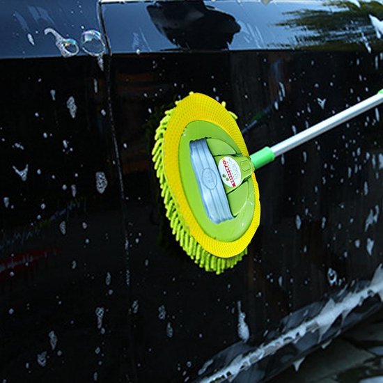 Autowasborstel - Auto poetsborstel - Auto reinigen - Verstelbare steel - 112 cm - Grijs — afbeelding 3