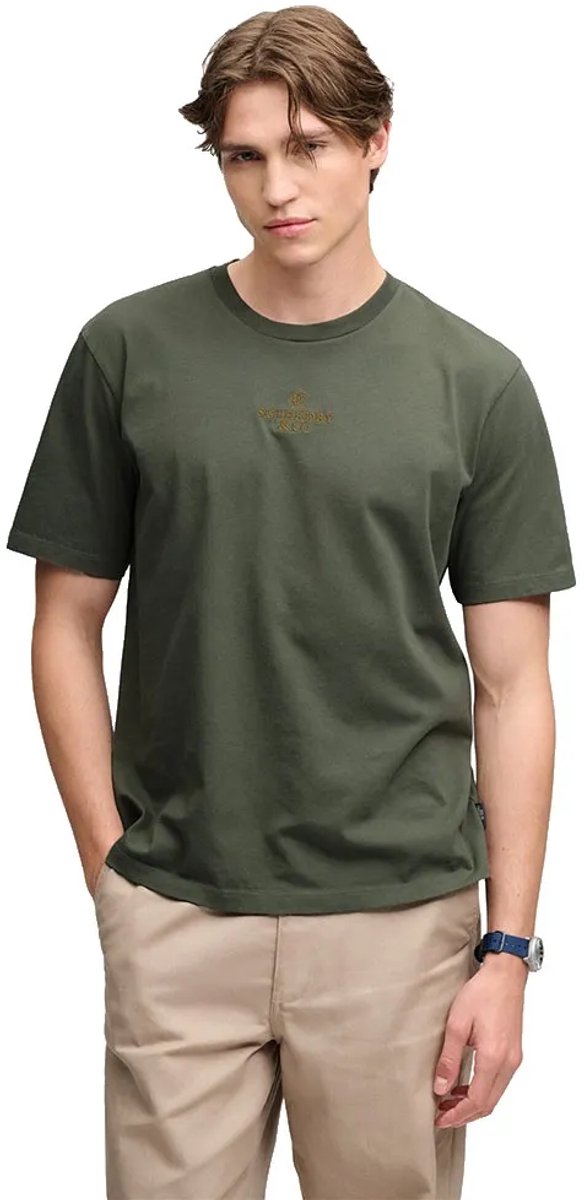 Superdry Micro Logo T-shirt Heren T-shirts Groen