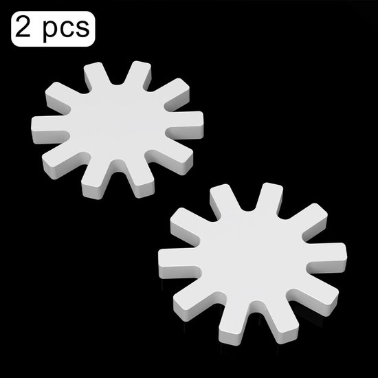 Magnetische Roerstaafjes - Roerstaafjes met Tandwiel - Vloeistoffen Mengen - PTFE Gecoat - 60mm x 7mm - Wit — afbeelding 2