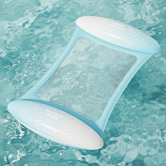 Opblaasbare Stoel - Hangmat Vlot - Water Ontspanning - Scheurbestendig PVC - 110x68cm - A — afbeelding 3