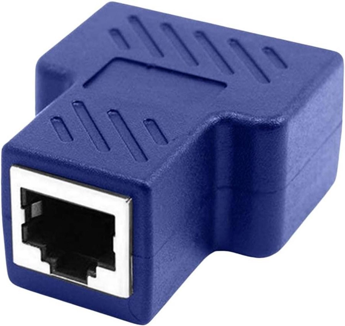 Ethernet Splitter Adapter - Netwerkverdeler LAN - Netwerk Uitbreiden - Vergulde Contacten - 1 naar 2 poorten - Blauw