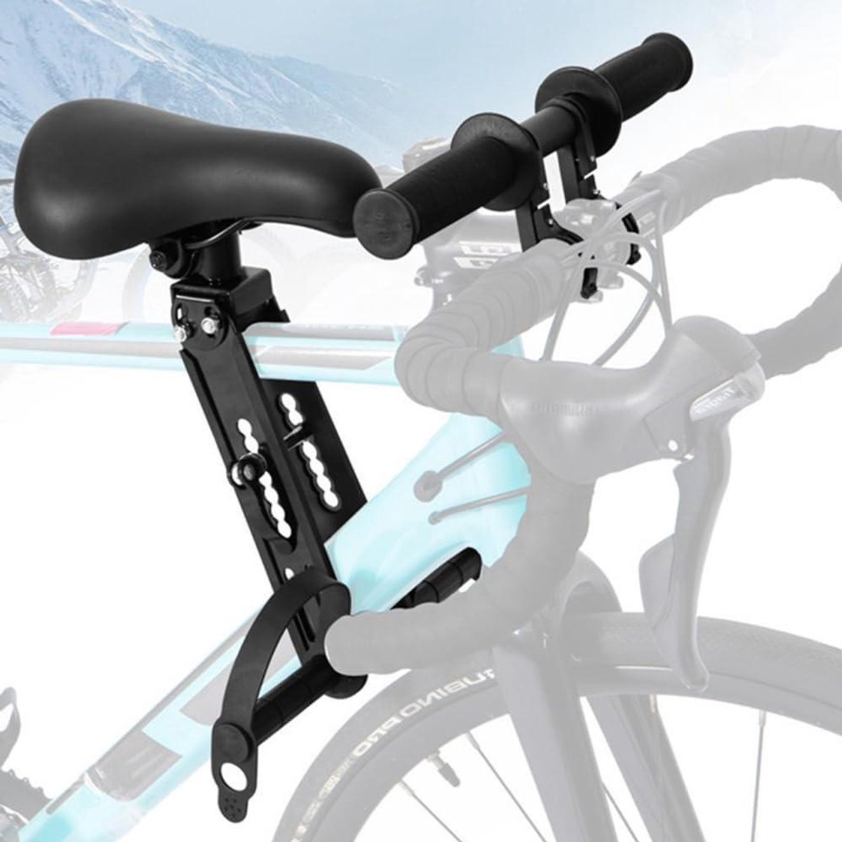 Kinder Fietsstoel - Fietsstoeltje Kind - Samen Fietsen - Zachte Schokabsorptie - Max 50 Pond - Zwart