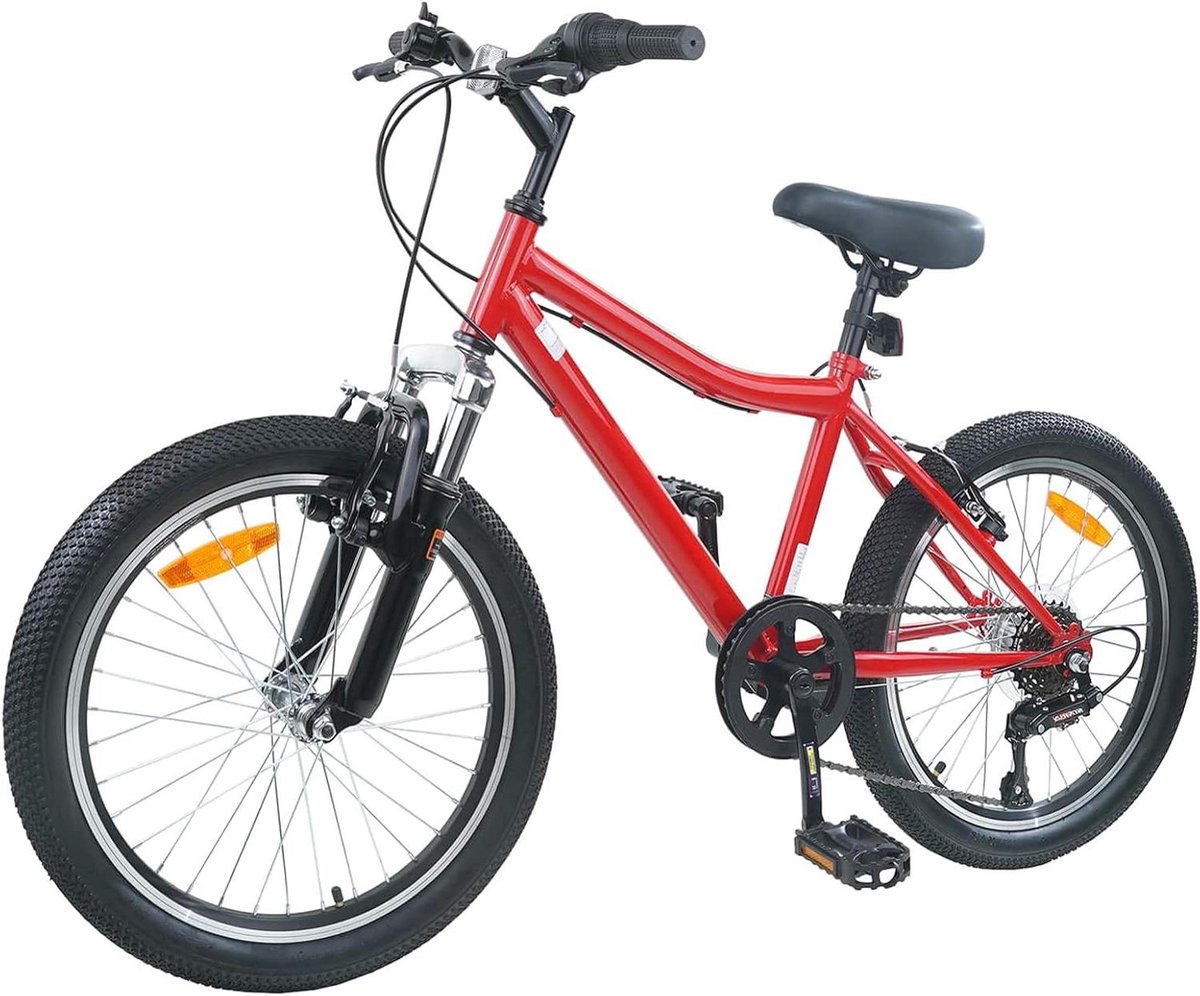 Kinderfiets sfiets sfiets Veilig Fietsen 6 Versnellingen 20 inch Rood