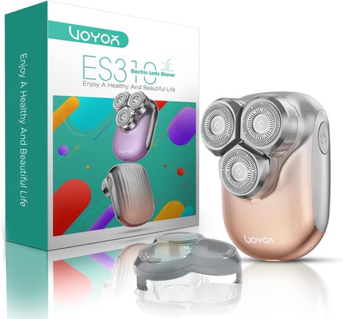 Thijox - VOYOR ES310 Elektrisch Epilator Voor Dames, Waterdicht Intiem Scheerapparaat, Draagbaar Gezichts- en Lichaamsscheerapparaat, Type-C Oplaadbaa