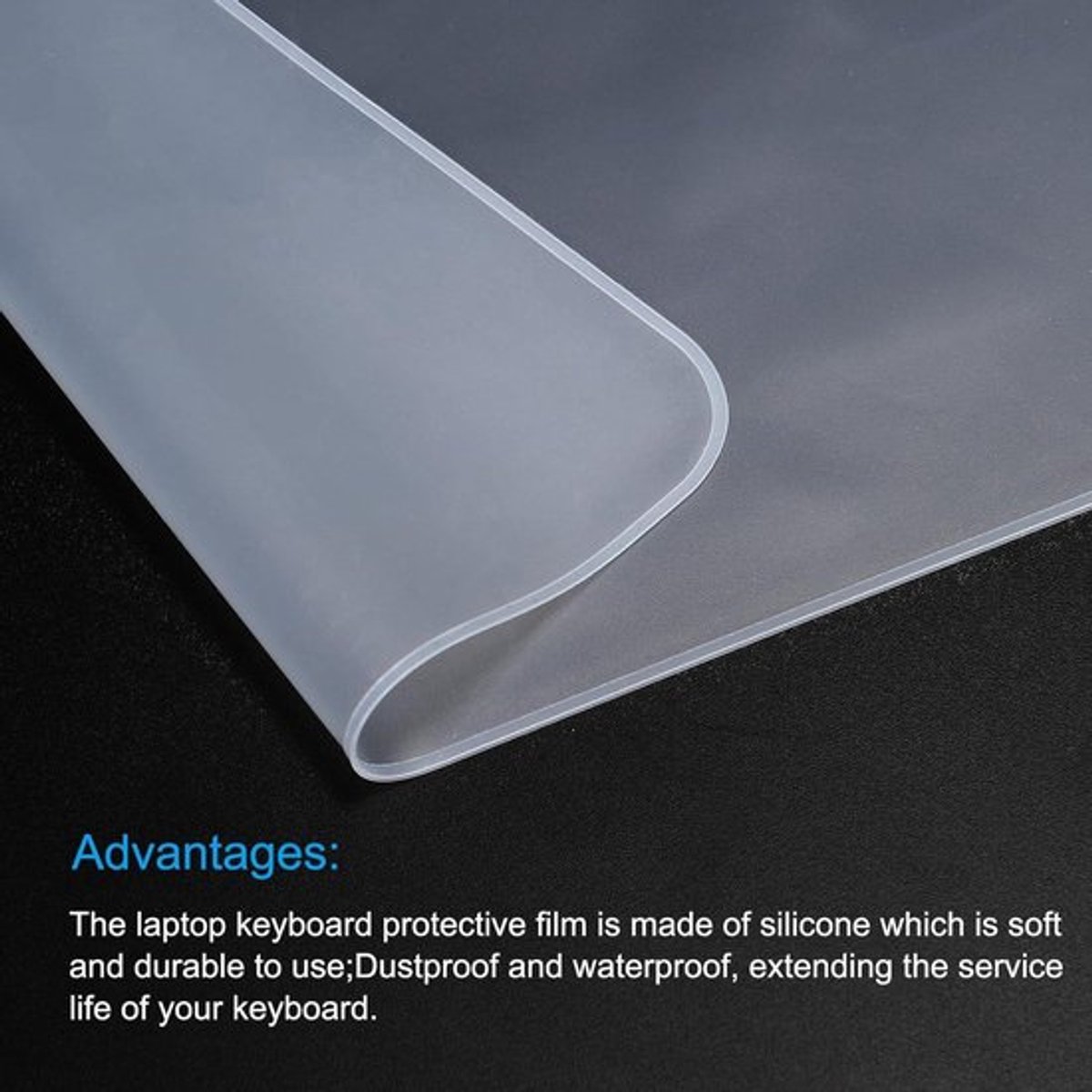 Siliconen Toetsenbord Protector Skin voor Laptop - Transparant - Universeel - Dun - Beschermende Film