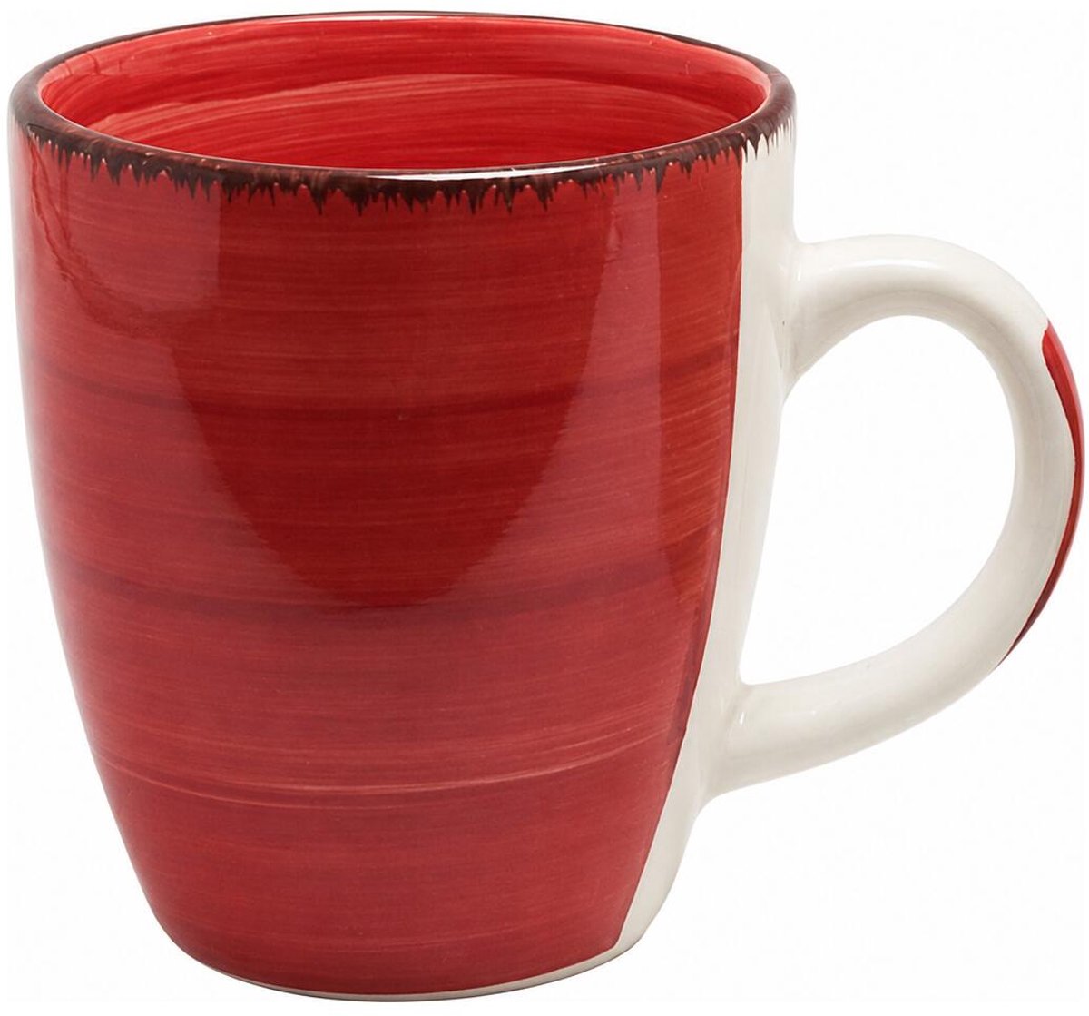 Bellatio Design Koffiemok Colourful Morning - rood - keramiek - 340 ml - theemokken