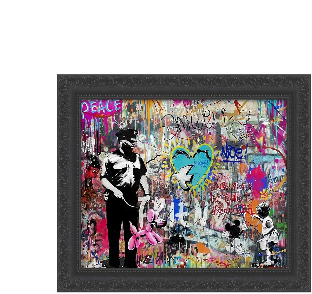 Mansion atmosphere Street Art Schilderij – Graffiti Kunst 70x60 cm