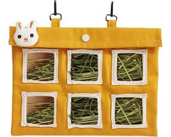 Hooi Houder - Voerzak - Netjes Voeren - Knaagbestendig Canvas - Groot Formaat - Beige