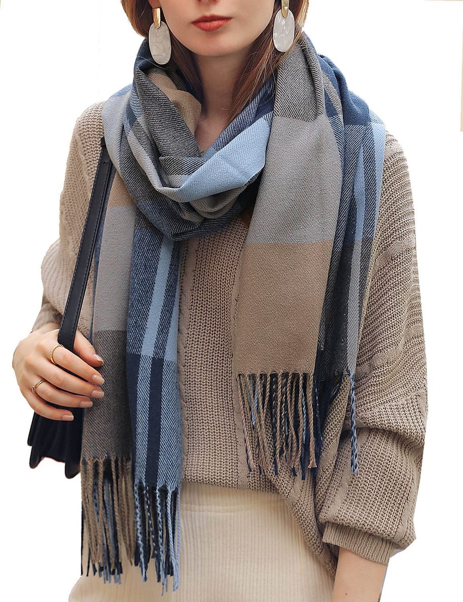 Sjaal voor dames, warm, herfst, winter, Pashmina, omslagdoek, grote sjaal, plaid, tantan, stof met kwastjes voor vrouwen en mannen, Rood, 65x185 cm