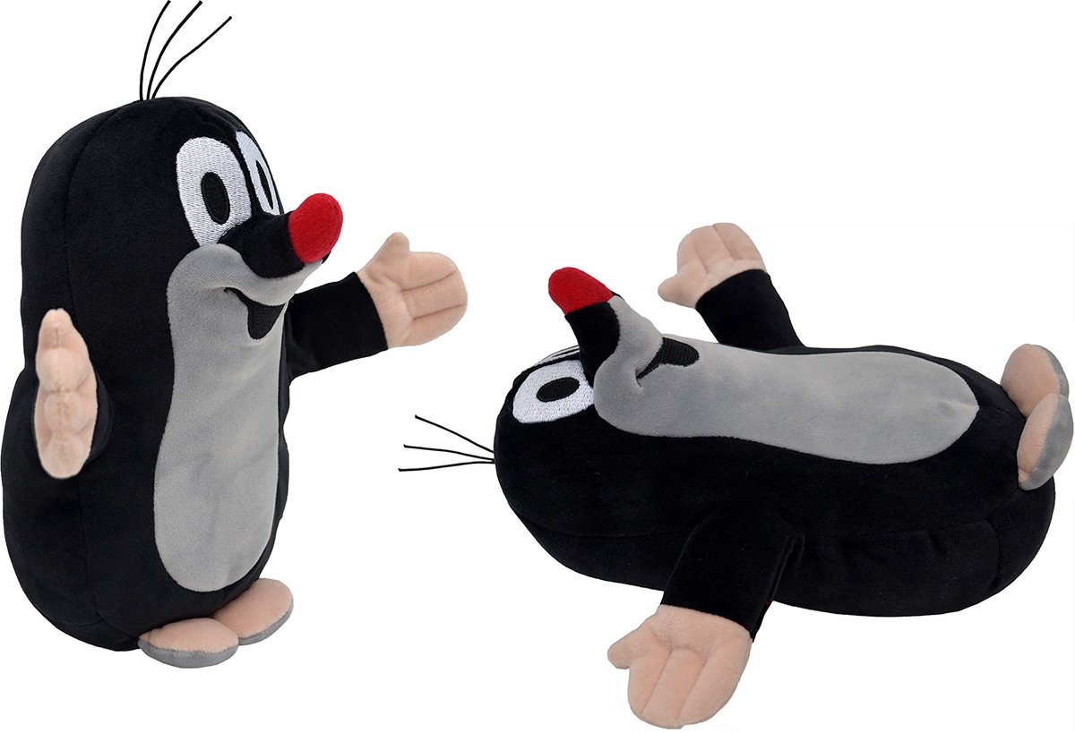 kussensloop lendenkussen werpkussen hoofdkussen hoofdkussen originele De kleine mol 25 cm, zwart, voor kinderen jongens meisjes baby's, Pillow Cushion