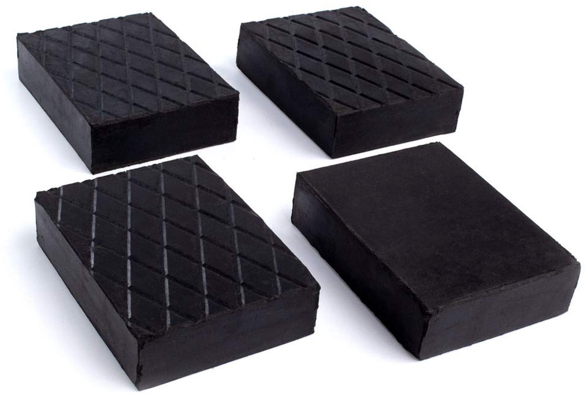 Rubberen blokken 120 x 80 x 60 mm, zwart